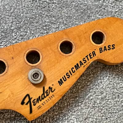 1976 1977 1978 Fender Musicmaster bass neck image 1