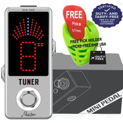 Rowin High Precision Guitar/Bass etc Chromatic Tuner Pedal, image 4