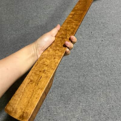 Roasted flame maple 20 fret Fretless J Bass guitar Neck parts 4 string 34inch image 6