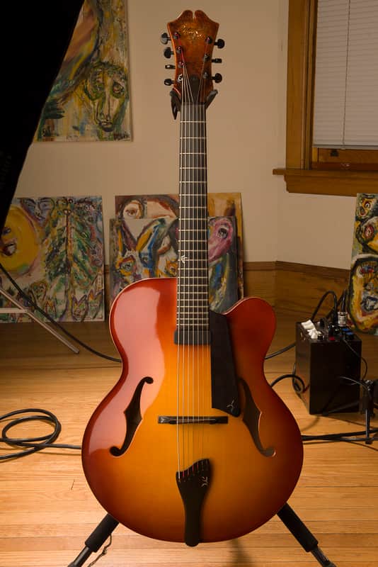NEW PRICE! 18 " Benedetto "Custom 7 String" (like La Venezia model) 1993 Autumn sunburst Offers OK image 1