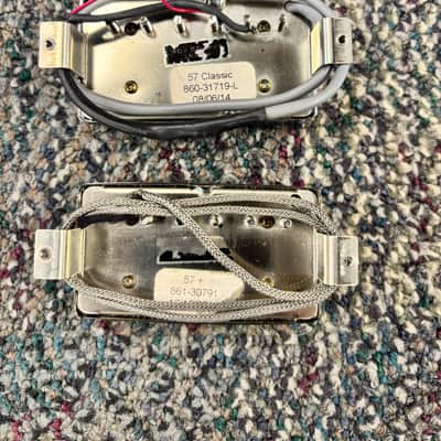 Gibson '57 classic/'57 Classic Plus Pickup Set w/Nickel Covers 2014 - Nickel image 2