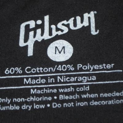 new A+ (with hang tag) genuine Gibson Firebird T-Shirt M (Medium), Black with Red Graphic, 60% Cotton / 40% Polyester - short sleeve GIBS-GA-FBBMM (GA-FBBMM) UPC # 711106533896 image 2
