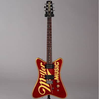 Hamer Miller Music 1985 red gold sparkle image 3