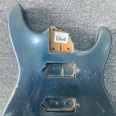 Metallic Blue Electric Guitar HH Basswood Body, String Through Bridge image 4