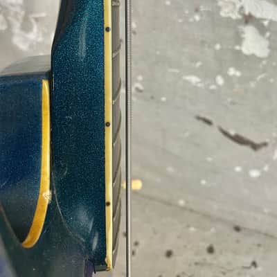 1960's Guyatone EB-9 “Sharp 5” MIJ Blue Sparkle Bass Guitar c~1967 Needs Repair image 14