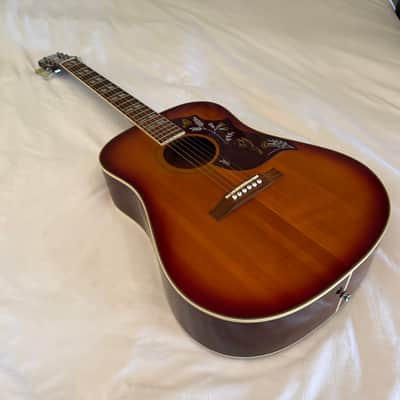 Vintage 1996 Epiphone Hummingbird - Cherry Sunburst - Made in Korea (MIK) - Free Pro Setup image 14