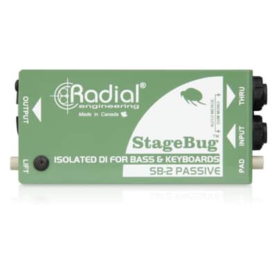 Radial Engineering StageBug SB-2 Compact Passive DI Bundle w/Pig Hog PCH10BK "Black Woven" Instrument Cable and Liquid Audio Polishing Cloth image 4
