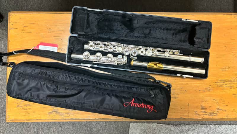 Armstrong 800BEF Step-Up Model Split E Open-Hole Flute with B Foot, Offset G 2010s - Sterling Silver image 1