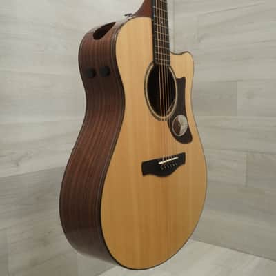 Used Ibanez AAM300CE Advanced Auditorium Solid Top Acoustic Guitar Natural image 4