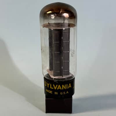 1950s Sylvania 5U4GB Vintage Black Plate Halo Getter Rectifier Tube! T274 image 1