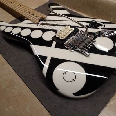 EVH Striped Series "Circles/See Ya" 2014--The OG --Titanium and Brass Hot Rodded- - Gloss Black/White image 23