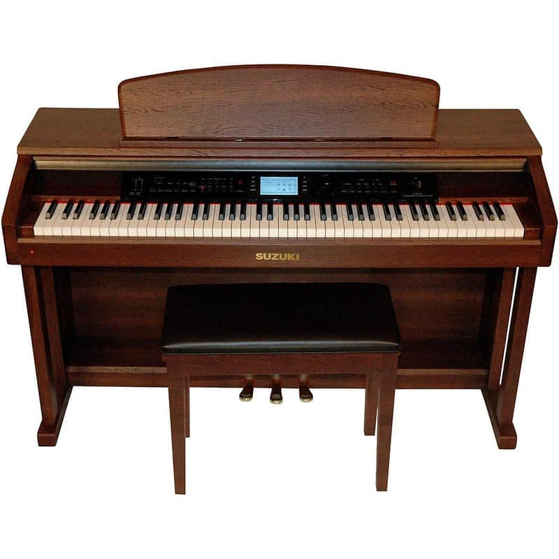 Suzuki CTP-88 Classroom Teaching Piano w/ Bench, Mahogany Wood Grain image 1