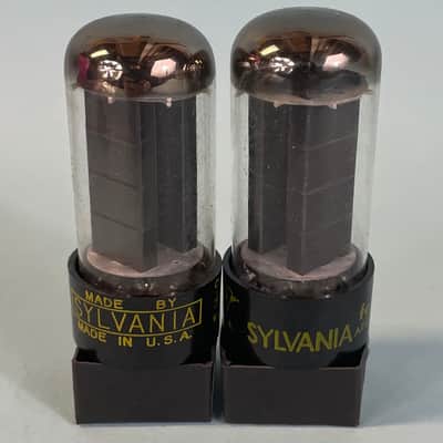 1950s Sylvania 5Y3GT (x2) Matched Pair Vintage Made In USA Rectifier Tube! T133 image 1