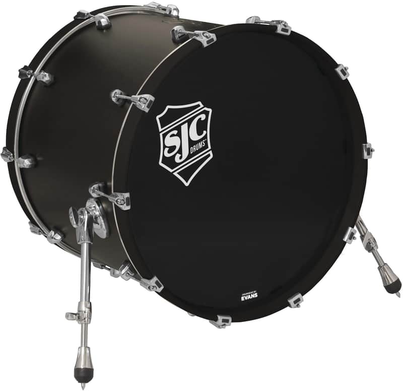 SJC Custom Drums Navigator Bass Drum - 18 inches x 22 inches Ghost Black image 1