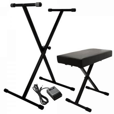 On-Stage Keyboard Stand & Bench Pack w/ Keyboard Sustain Pedal - KPK6520 CB image 6
