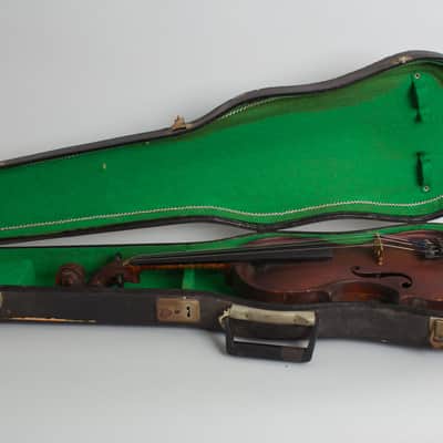Folk Violin (unlabelled) ,  c. 1920, black hard shell case. image 10