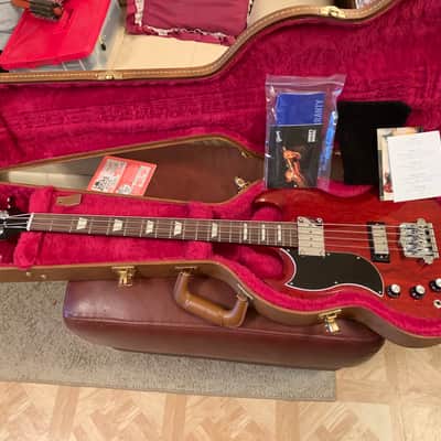 Left Handed Gibson SG Standard Bass Guitar Heritage Cherry Last Day*** image 1