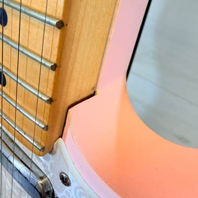 Uknown Custom Telecaster Partscaster Relic Pink Electric Guitar DiMarzio Tone Zone T Fender MIM Neck image 12