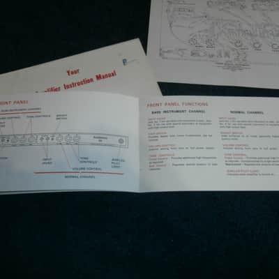 Vintage 1972 Fender Bassman 50 Amplifier Owners Manual w/ Schematic, Envelope! image 5