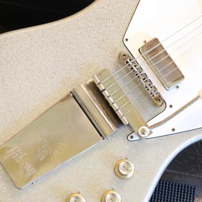 2022 Gibson Custom Shop Non Reversed Firebird 1965 Reissue w/ Maestro Electric Guitar Silver Sparkle + COA OHSC image 4