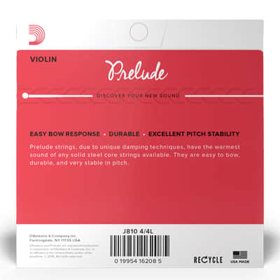 D'Addario Violin Prelude Set 4/4 Light, J810 4/4L image 2