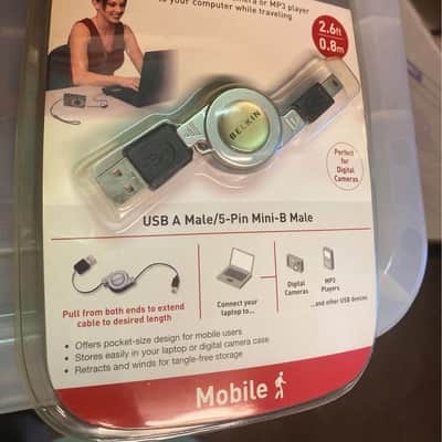 BELKIN 5 pin mini-B retractable USB 2.0 USB Cable image 3