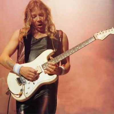 ESP Dave Murray Custom Strat 1988 - White image 16