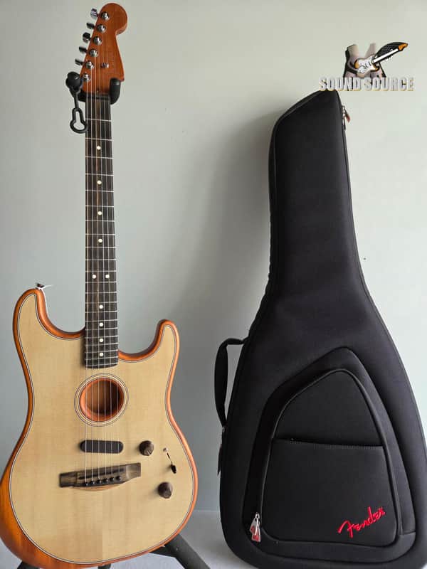 Used FENDER USA Acoustasonic Strat tsnb w/deluxe bag image 1