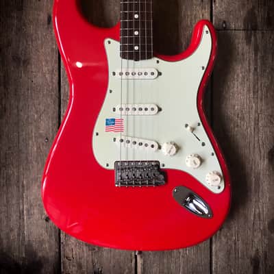 2008 Fender SE Stratocaster '1962' reissue Mark Knopfler signature model in Red finish with case image 1
