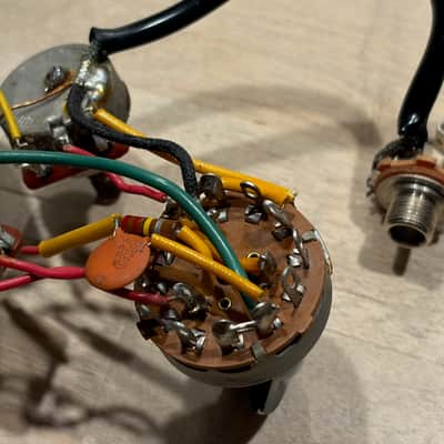 1970 Vintage Gibson EB-3 Bass Pots Complete Varitone Wiring Harness Pots image 4