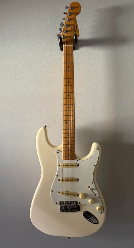 Rare 1989 Fender Squier Stratocaster USA (E9-Series) Aged Olympic White Excellent Player with Low Action image 1