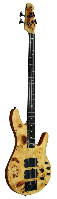 Michael Kelly Pinnacle 4-String Bass Electric Bass Guitar with Natural Burl Finish image 1