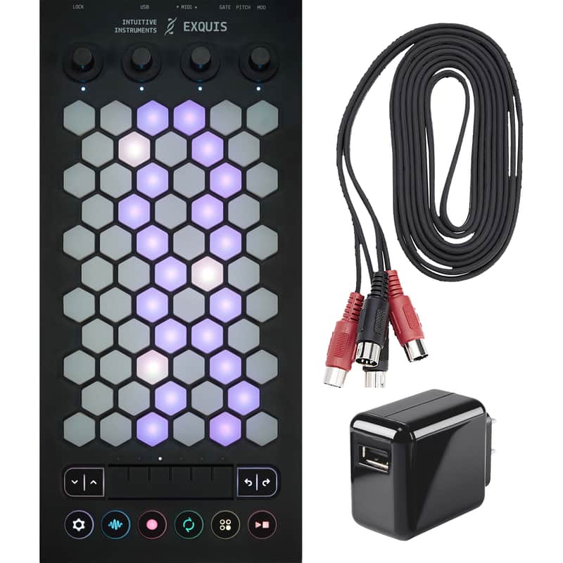 Intuitive Instruments Exquis 61-Key MPE MIDI Controller POWER & CABLE KIT image 1