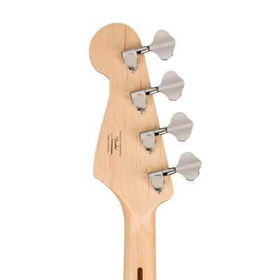 Squier Sonic Bronco Bass Guitar w/White Pickguard, Maple FB, Arctic White image 7