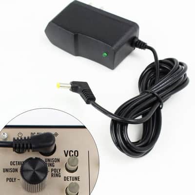 Supply Adapter for Korg Volca - 6 Foot Cable, Right Angle Tip, 9v DC - Fits Bass, Beats, FM, Keys, Kick, Mix, Sample & More