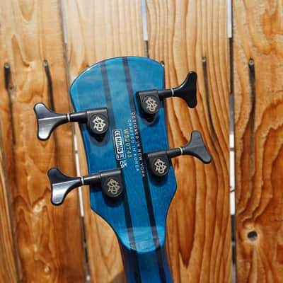 Spector NS Dimension 4 - Multi Scale Black & Blue 4-String Bass Guitar w/ Gig Bag image 7