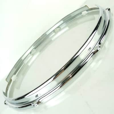 Slingerland 14"Chrome-BRASS 8Lug Stick-Saver Snare Drum Resonant COB Rim/Hoop60s image 8