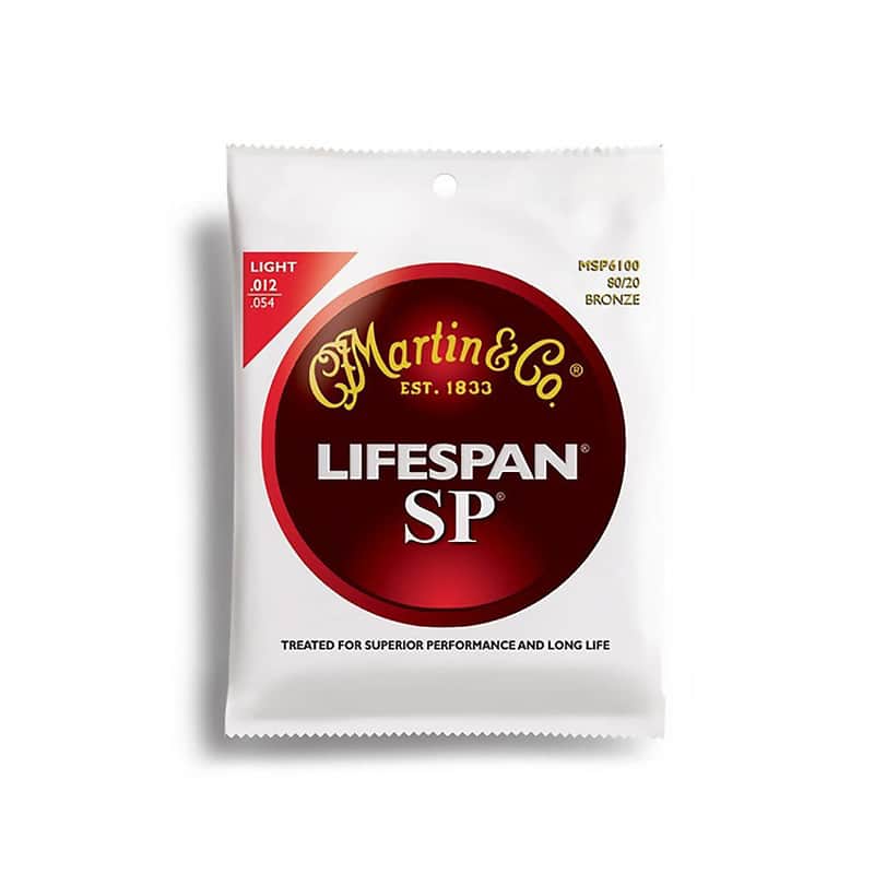 Martin MSP6100 SP Lifespan 80/20 Bronze Light Acoustic Strings imagen 1
