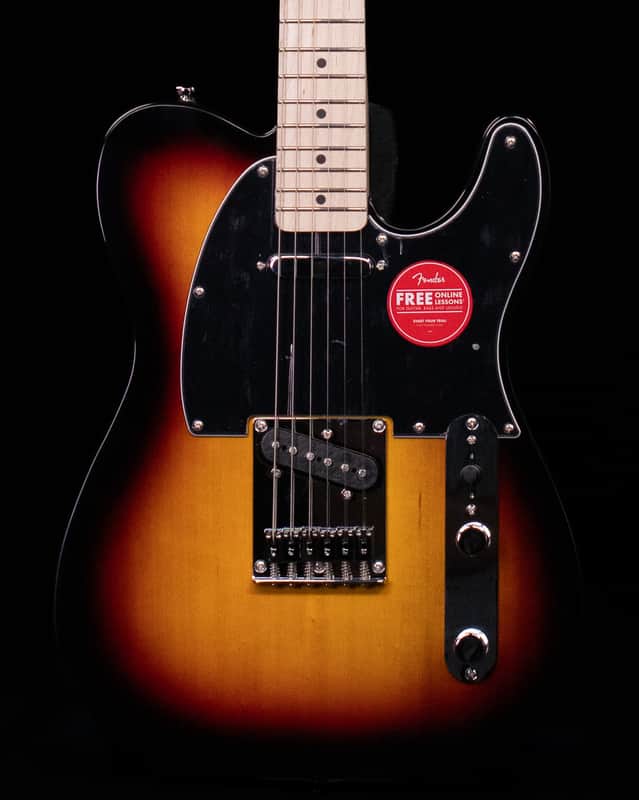 Squier Affinity Series Telecaster, Maple FB, Black Pickguard, 3-Color Sunburst image 1