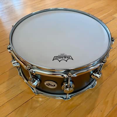 DW Collector's Series Satin Black Over Brass 6.5x14" Snare Drum 2021 - Present - Satin Black with Chrome Hardware image 2