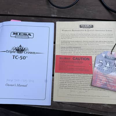 Mesa Boogie Triple Crown TC-50 50-Watt Tube Amplifier Head -Original Footswitch & Manual 2020 - Black image 11