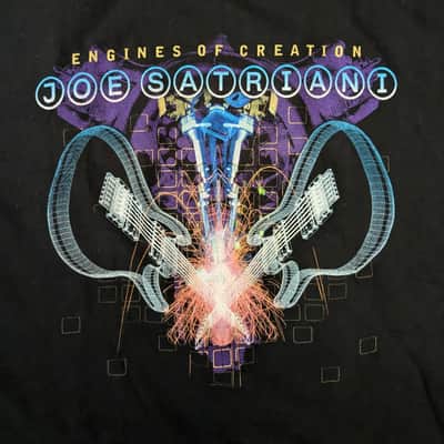 Vintage JOE SATRIANI 2000 Tour T-Shirt Men's (L) Black, 2000s Collactable image 4