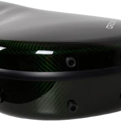 Crossrock Air Carbon Mandolin Case for F-Style (Fits Gibson F5) | Gloss 3K Carbon Weave Finish in Racing Green, TSA Lock, Backpack Straps, Dust Cover – Elite Flight Case image 9