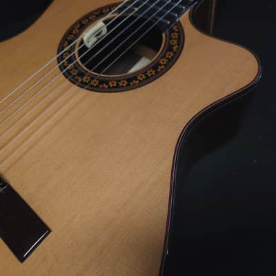 New Jose Ramirez Cedar Estudio 140 CWE Acoustic Electric Classical Nylon String Guitar w/ Logo'd Hard Case image 8