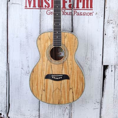 Oscar Schmidt OF2SM Acoustic Guitar Spalted Maple Top Natural High Gloss Finish image 2