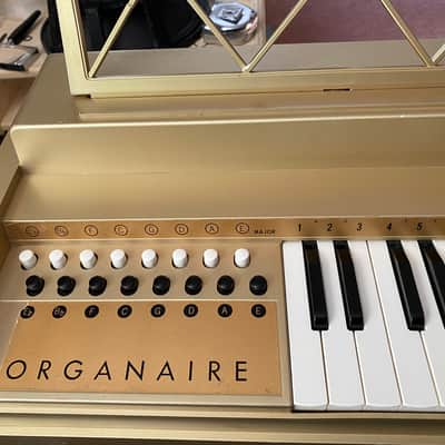 1960's Organaire chord organ 03 Gold | Reverb