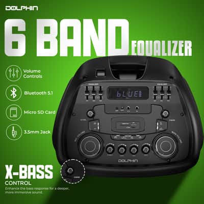 Powerful Dual 15” Bluetooth Party Speaker – 100W RMS, Deep Bass, DJ Ready, LED Lights, Wireless Mic, WaveSync, Trolley Style image 3