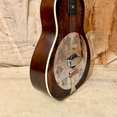 Rexo by Regal Electric Resonator Guitar Wood Body Refin circa 1930's image 5