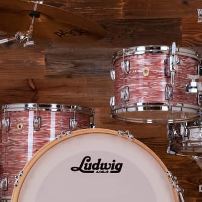 LUDWIG CLASSIC MAPLE 3 PIECE FAB DRUM KIT, VINTAGE PINK OYSTER image 3