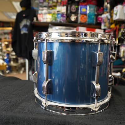Ludwig Rocker Series 10" Tom - Deep Blue Wrap | 8x10" New Aquarian Drum Heads! image 3